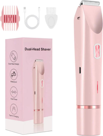 2-in-1 Dual-Head Cordless Waterproof Shaver