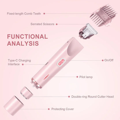 2-in-1 Dual-Head Cordless Waterproof Shaver