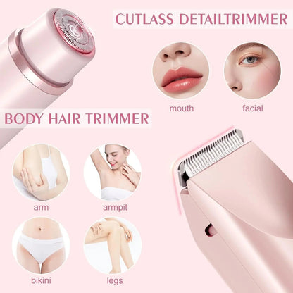 2-in-1 Dual-Head Cordless Waterproof Shaver