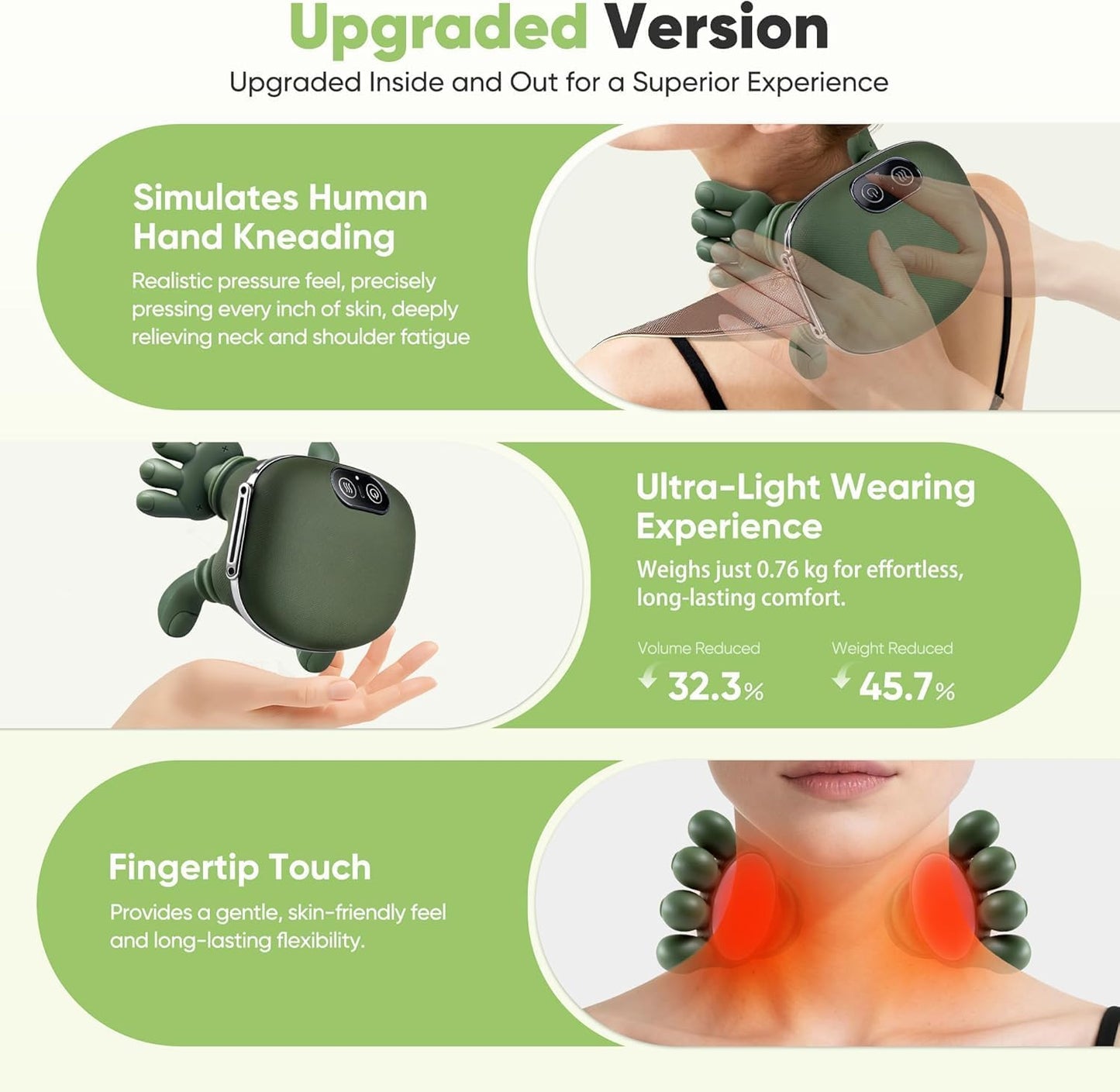 Deep Tissue Neck & Back Massager for Pain Relief