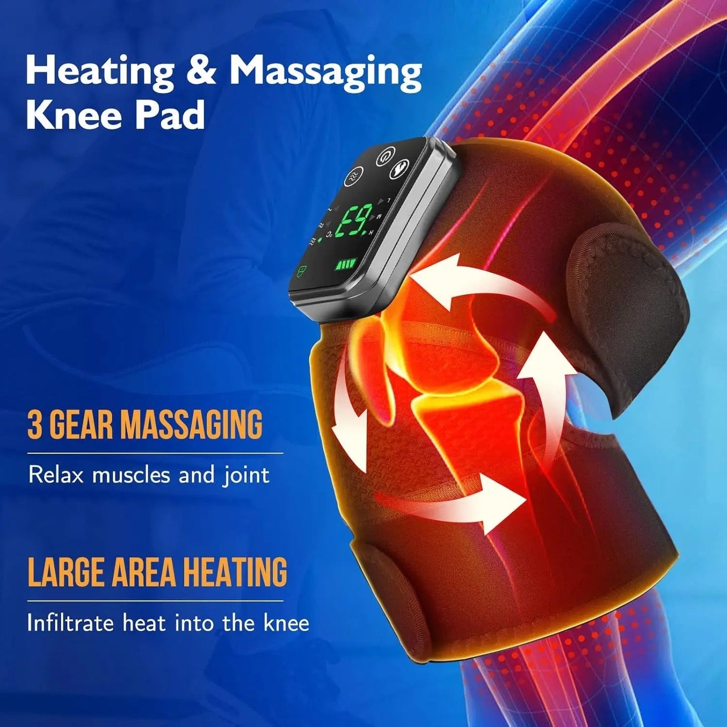 Cordless 3-in-1 Heated Knee Massager
