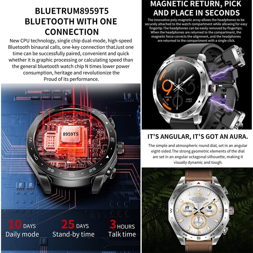 GTS 5 Smart Watch & Earbuds Combo