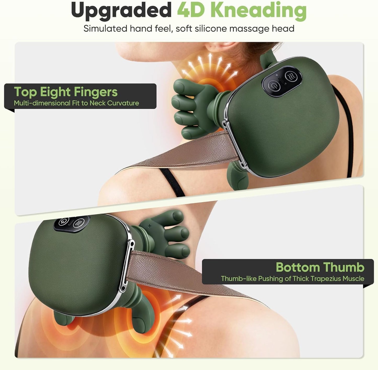 Deep Tissue Neck & Back Massager for Pain Relief