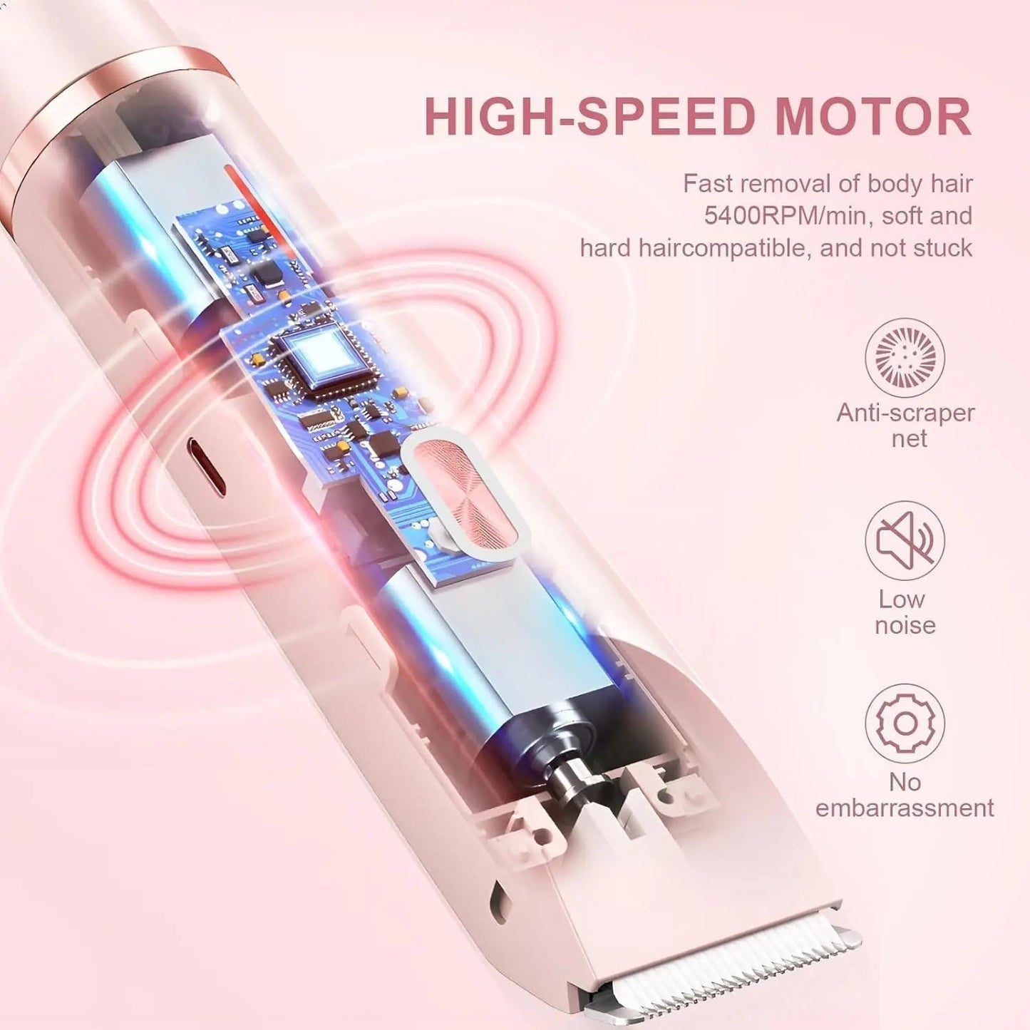 2-in-1 Dual-Head Cordless Waterproof Shaver