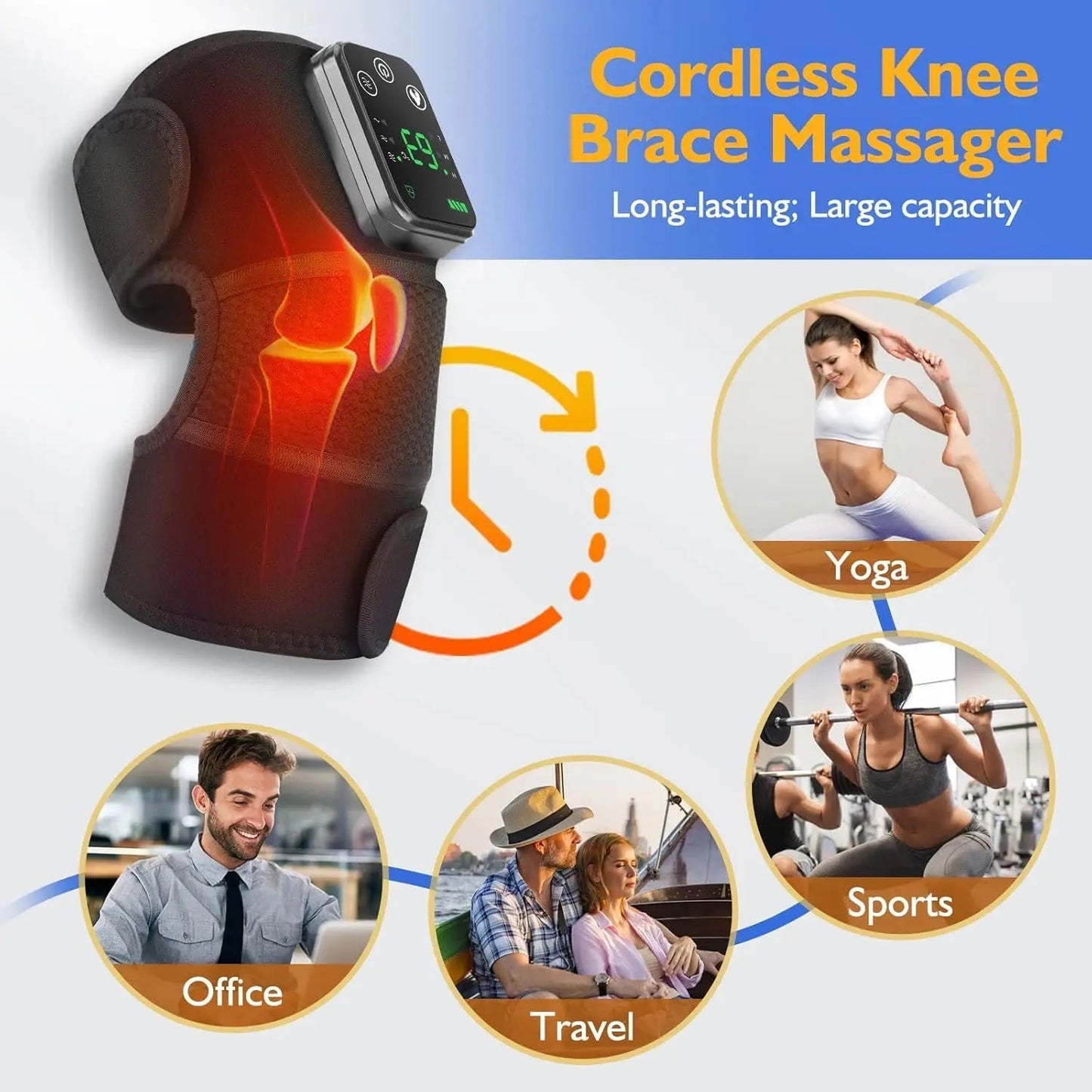 Cordless 3-in-1 Heated Knee Massager